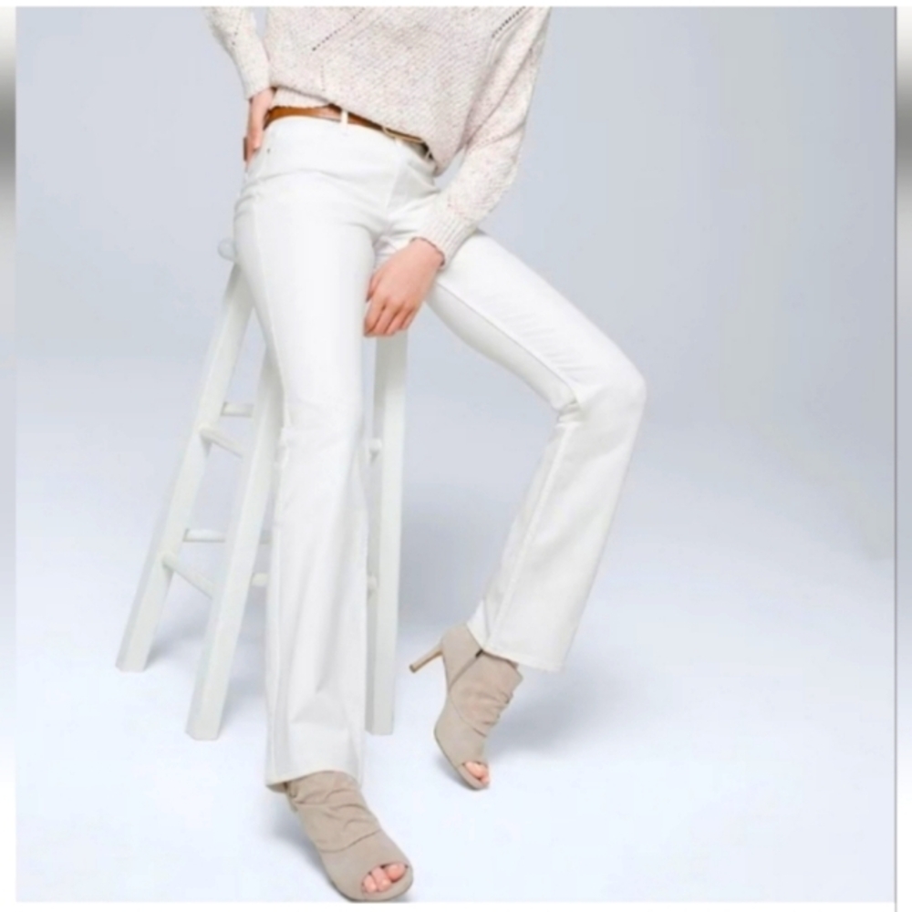 NWT WHBM Jeans Sz 10R High Rise, Boot,slimming white jeans